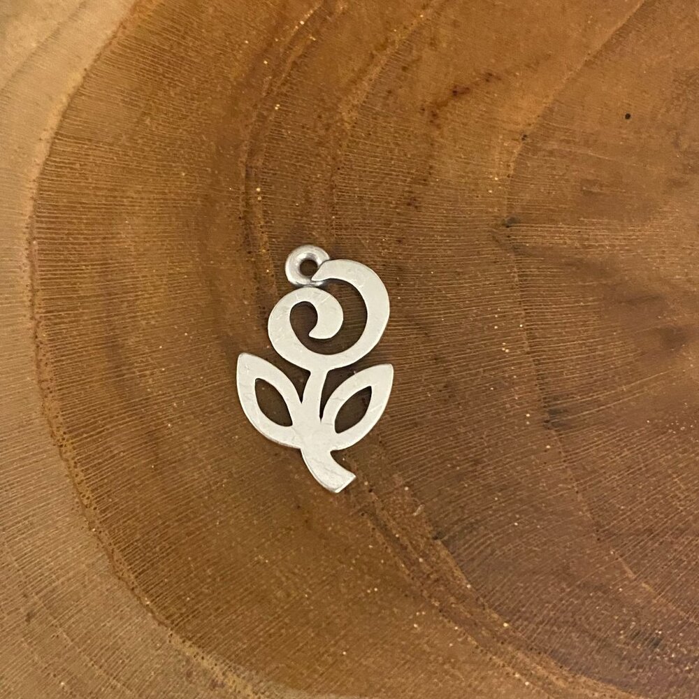 RETIRED James Avery Flower of Hope Charm, Sterling Silver